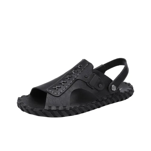 Mulinsen Премиум Уличная одежда Резиновая подошва Противоскользящие Повседневный Уличный One Ремень Сандалии Мужские