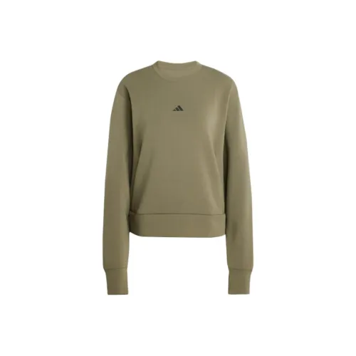 Adidas Дизайнерский для тренировок Warm Up Crewneck Толстовка Женская Оливковая Слой