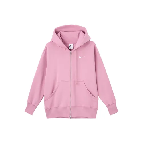 NIKE Sportswear Phoenix Fleece Элемент Розовый/Парусный белый Женские Свитшоты