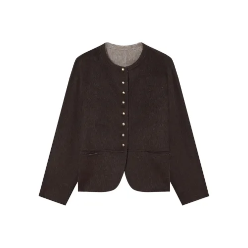 THE SEA LIFE Куртки Пальто Женские Темная Бабочка Коричневый