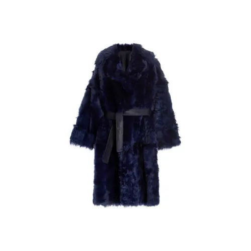 ALBERTA FERRETTI Синий Женское Пальто