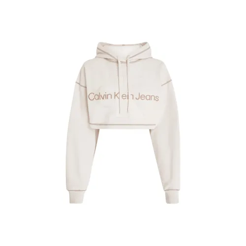 CALVIN KLEIN Свитшот Европейская версия Женские Айвори
