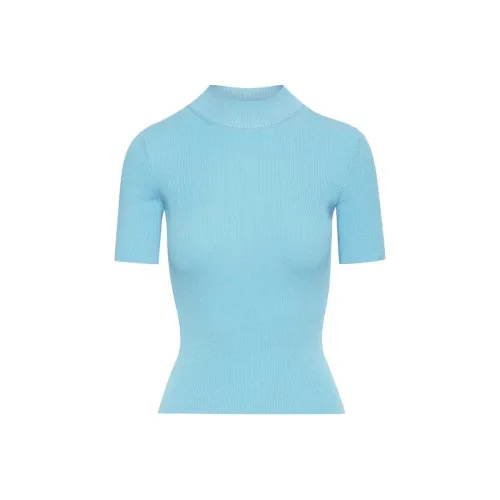 Oscar De La Renta SS24 Трикотаж Женский Розовый Воск Синий