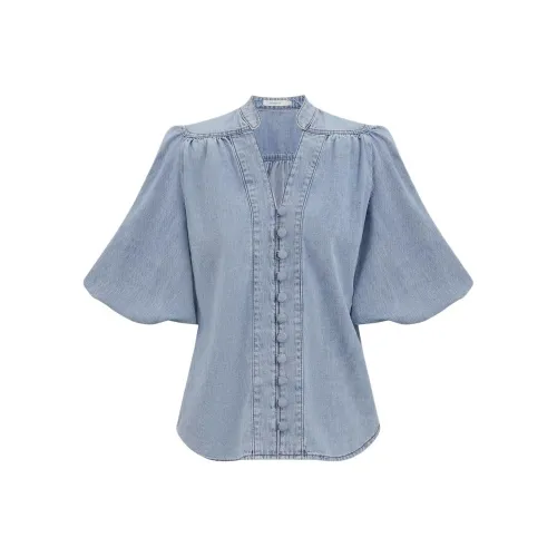 Zimmermann Летний Swim2025 Коллекция Рубашка Женская Синяя