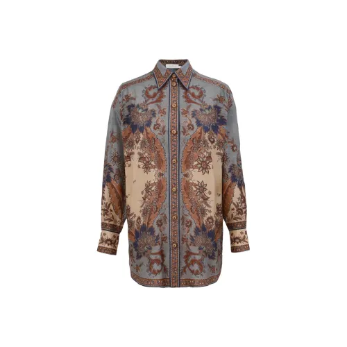 Zimmermann SS25 Рубашка Женская Синяя