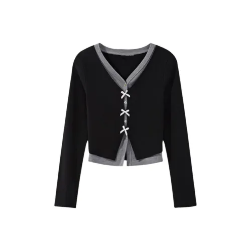 PAIN OR PLEASURE Трикотаж Женский Черный Серый