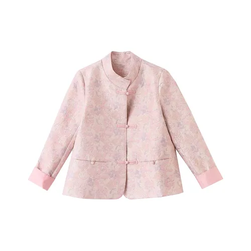 Yi Mengyuan Куртки Пальто Женские Розовые