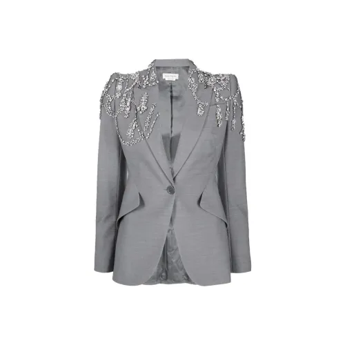 Alexander McQueen Бизнес-костюм Пальто Женское Серое