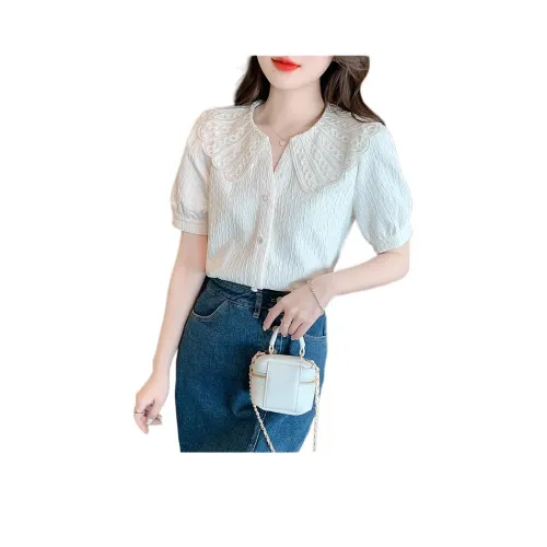 Flowers in water Рубашка Женская Абрикос Белый