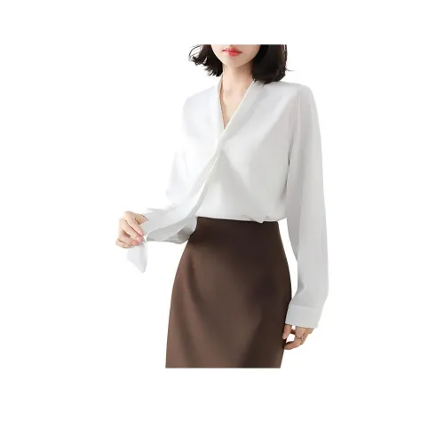 YICHEN Белые Женские Рубашки