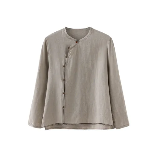 KAIMUSHI Хаки Женские Рубашки