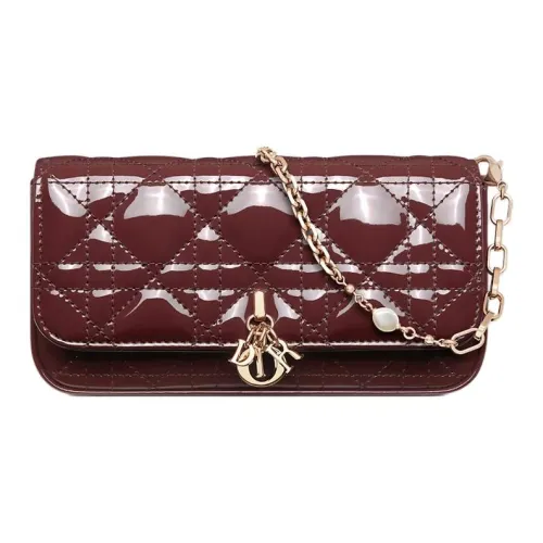 DIOR My Dior Телячья кожа Ручная Сумка на плечо Женская Георгин Красный