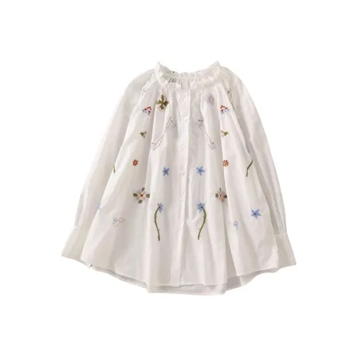 HUINIAN Белые Женские Рубашки