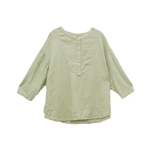 KERANPUJIAN Рубашка Женская Морская Пена Зеленая