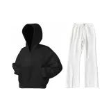 Black Свитшот + White Джинсы