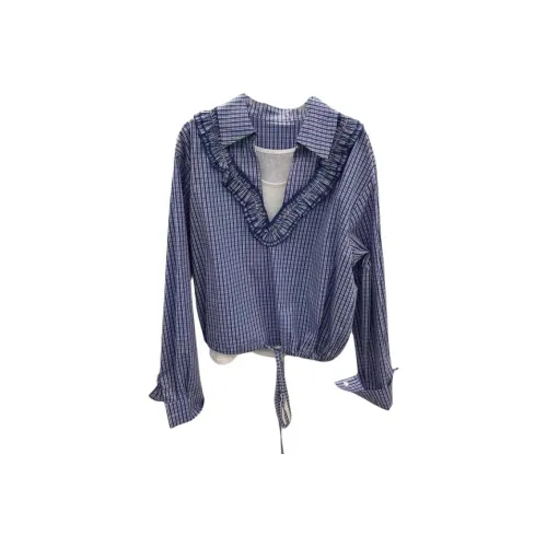 PLAY BUSH Синие Женские Рубашки