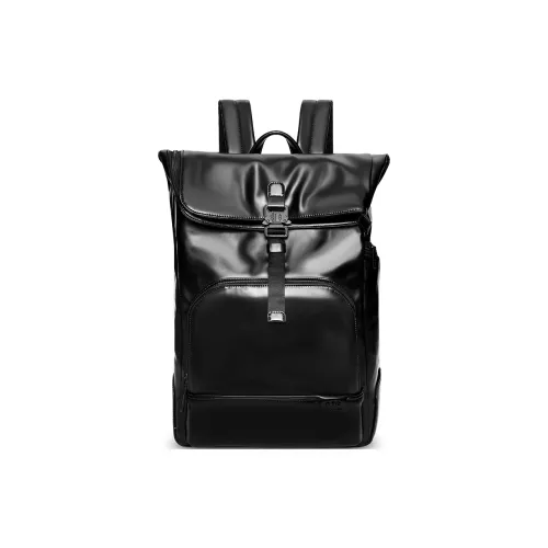 MYD ПУ (полиуретан) Рюкзак Средний Мужской Черный