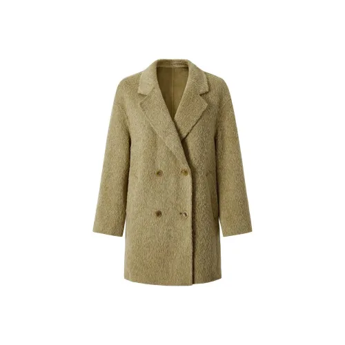 JZ. ANNAKRO Желтое, зеленое Женское пальто