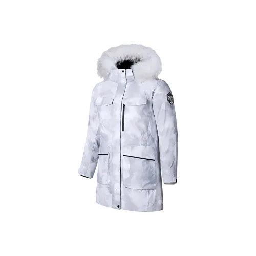 ANTA Variety Тренировки Коллекция Пуховик Женские Снежно-белый С принтом по всей поверхности