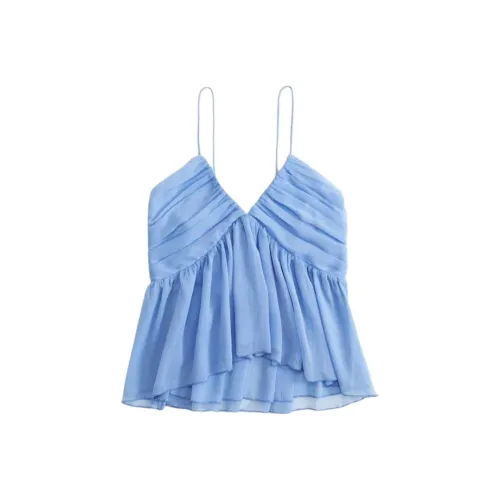 Abercrombie＆Fitch Топ на бретелях Женский Синий