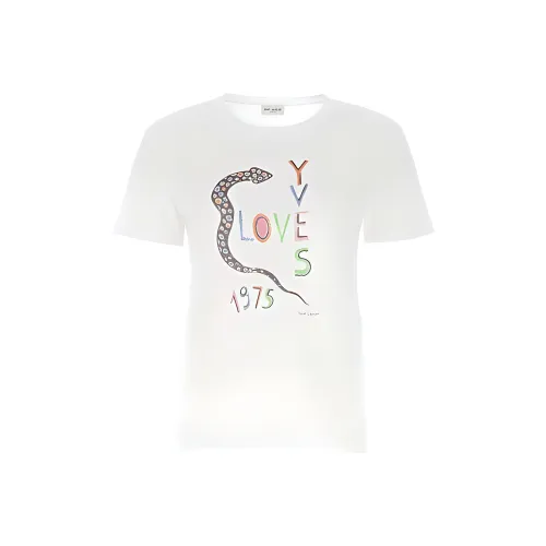 SAINT LAURENT T-рубашка Женская Белая