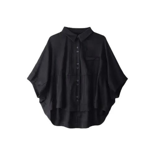 QUHAN Черные Женские Рубашки