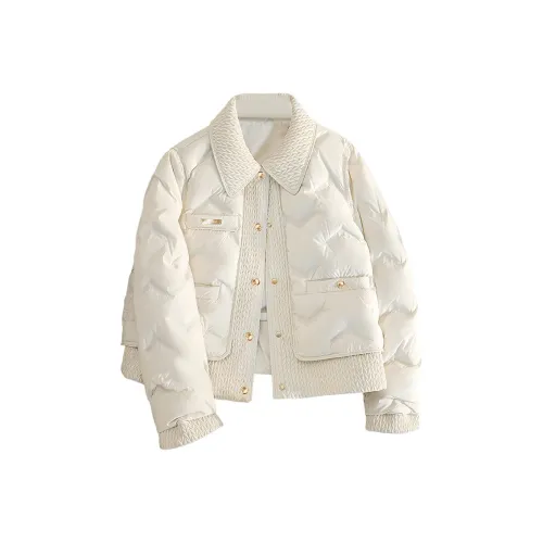 Cypress House Пуховик Женские Ecru