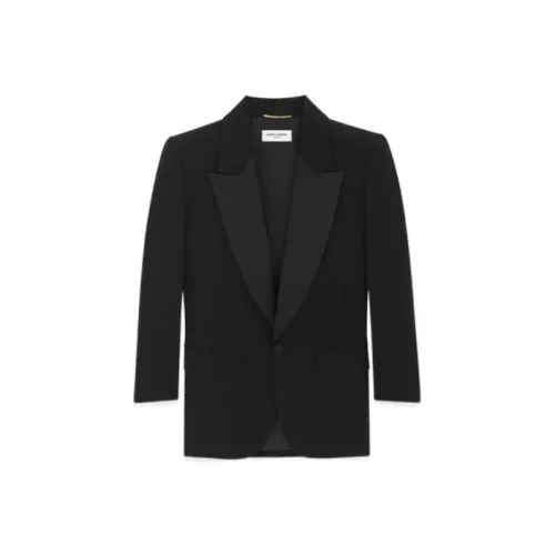 SAINT LAURENT FW22 Бизнес-костюм Пальто Женское Черное