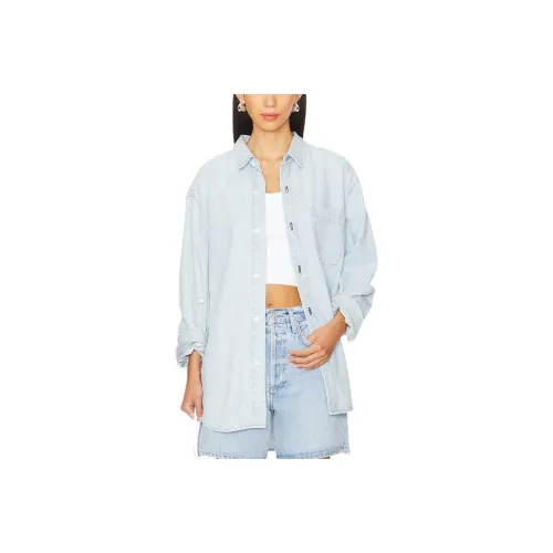 Citizens Of Humanity Рубашка Женская Светло-Синяя