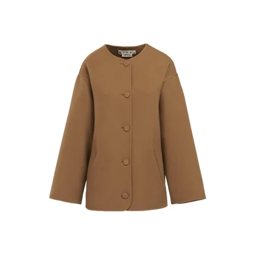 MARNI Коричневое Женское Пальто