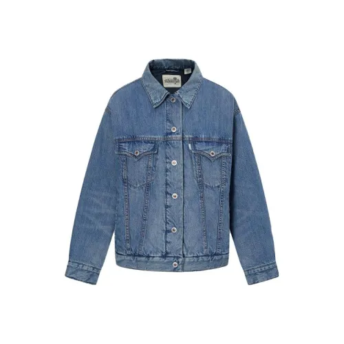 Levis Blue Women's Jackets Левис Синий Женские Куртки