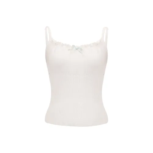 Umoumo Белые Женские Камисоли