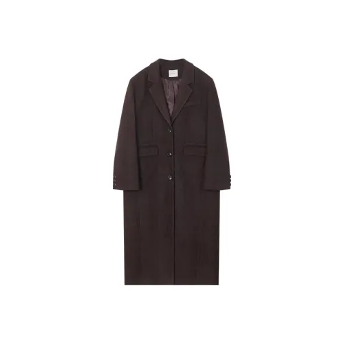 PURSUMMER Шоколадно-коричневое женское пальто