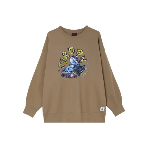 Джордан Свитшот Женские Темный FLOATING Wood Коричневый