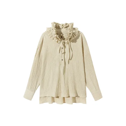 Ouyang Raw Конопля Женские Рубашки