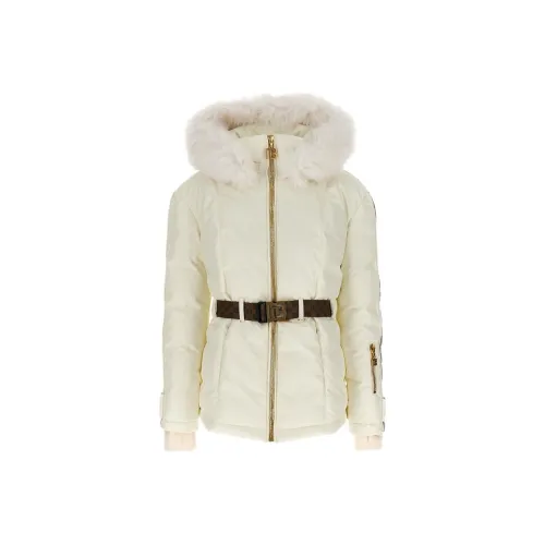 BALMAIN Хлопковый пуховик Женский Белый