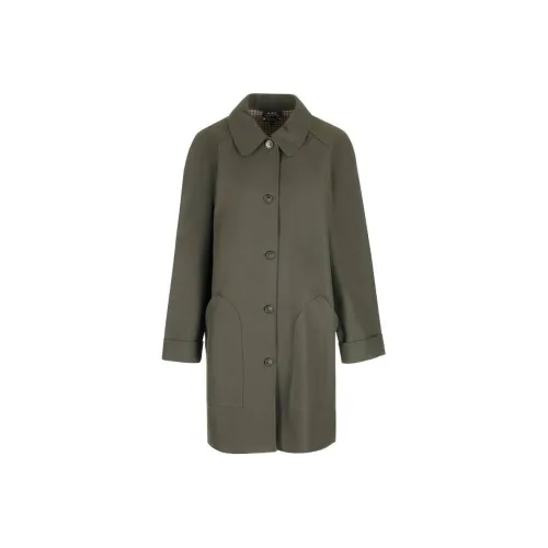 A.P.C Армейский зеленый Женское пальто