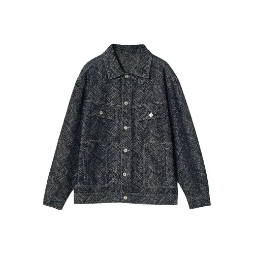 Корейский стиль Куртки и Пальто Унисекс Черный