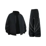 Чёрный топ + чёрные штаны