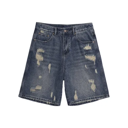UKTK Blue Men's Denim Shorts UKTK Синий Мужские Джинсовые Шорты