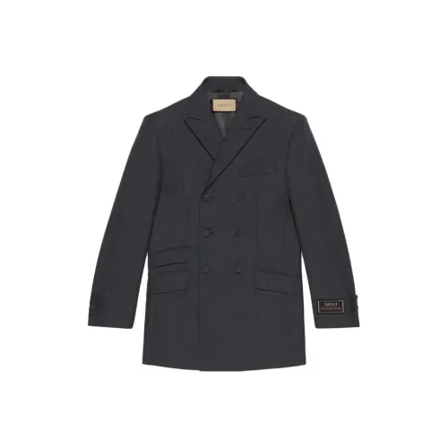 GUCCI SS23 Бизнес-костюм Пальто Женское Серое