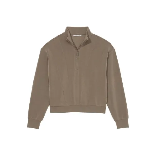 Victoria's Secret Розовый CloudKnit Полузастежка Пуловер TO Толстовка Женские Terra Оливковый