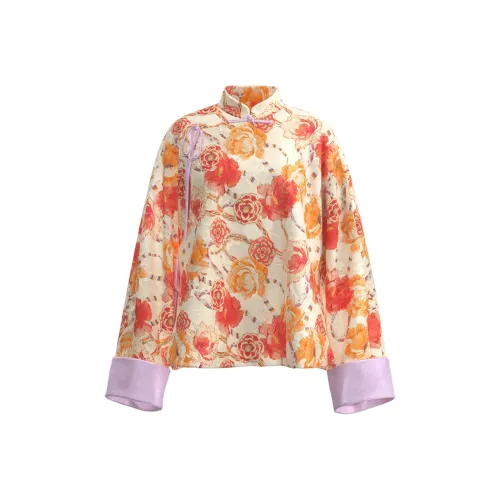 URBAN REVIVO Куртка Женская Светло-Красная с Принт