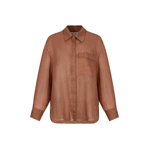 JZ. ANNAKRO Рубашка Женская Коричневая