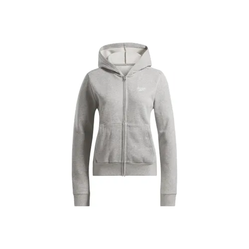 Reebok Identity Маленький логотип Флис ZIP UP Толстовка Толстовка Женские Средне-серый Смешанный цвет