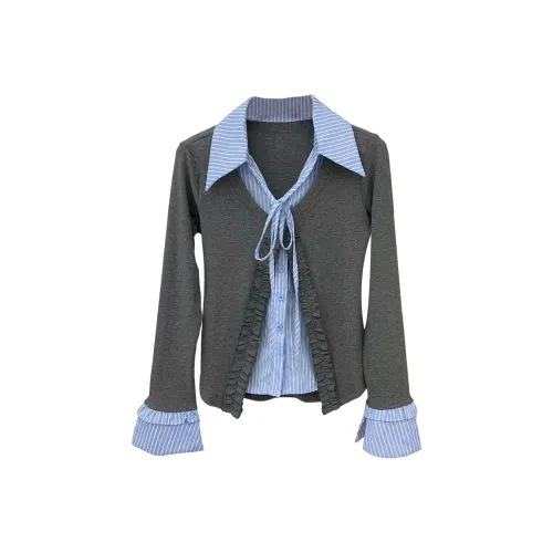 Vine Color Серый Женский Трикотаж