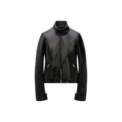 COURREGES FW24 Мотоцикл Винил Куртка Куртки Пальто Женские Черный Черный