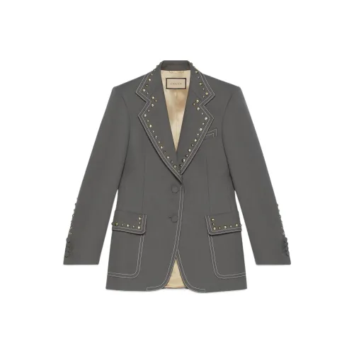 GUCCI SS23 Бизнес-костюм Пальто Женское Серое