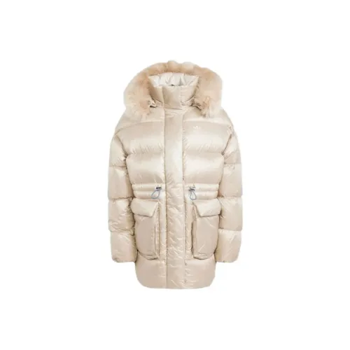 Adidas Originals PUFFED LONG FUR Куртка Пуховик Женская Светлый Хаки