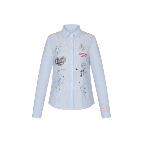 BETWEENAND Синие Женские Рубашки